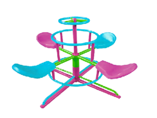 ชุดม้าหมุน 4 ที่นั่งพลาสติก TP-N001