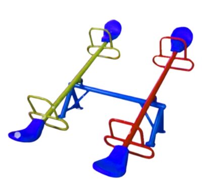 ม้ากระดก 2 คาน 4 ที่นั่งเบาะพลาสติก TP-N018