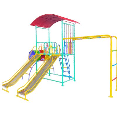 ชุดท่อลอดปีนป่ายบ้านกระดานลื่น2ทาง TP-N239